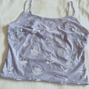 Forever 21 Brand - Soft velvet/brushed floral Cami - Wisteria Lavender Color